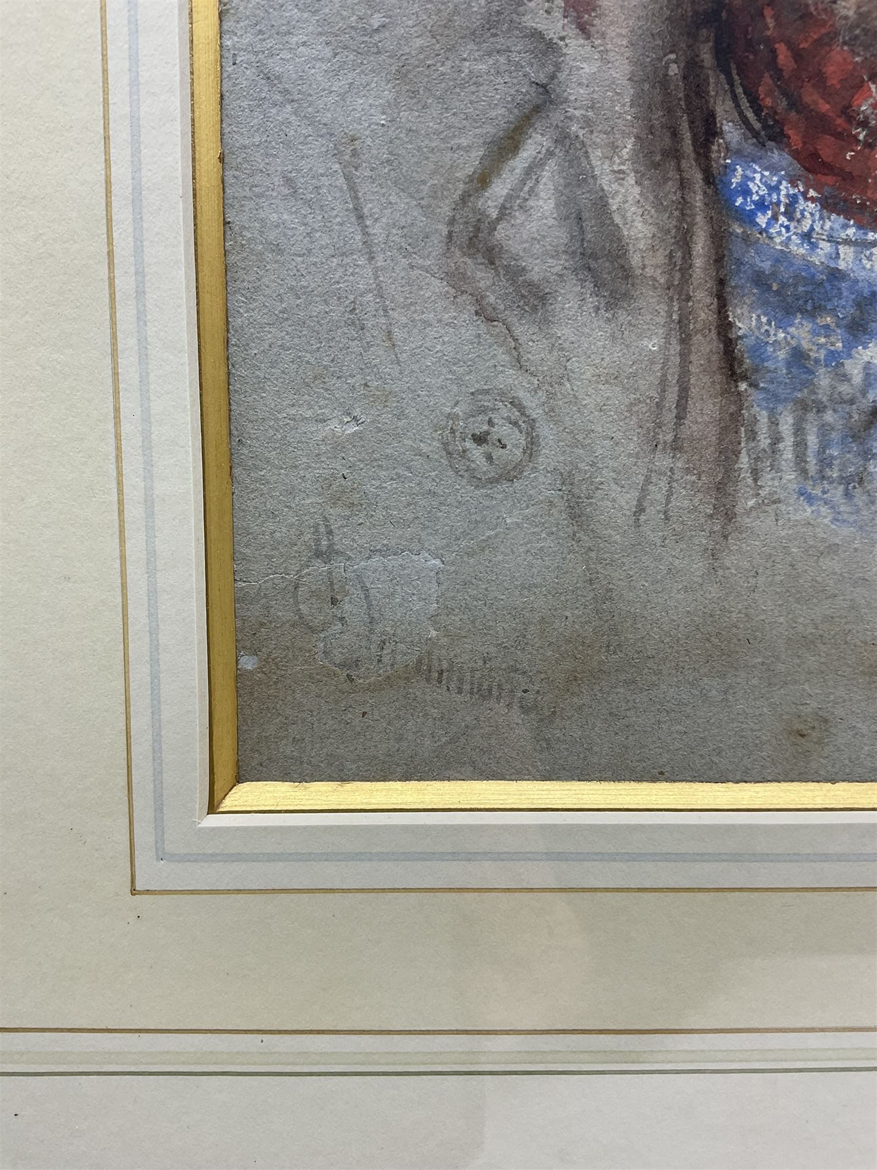 John Murray Drummond (Scottish 1802-1889): Portrait of a Fisherman, watercolour signed 27cm x 21cm