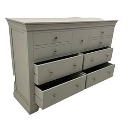 Cotswold Company - grey finish nine drawer chest 