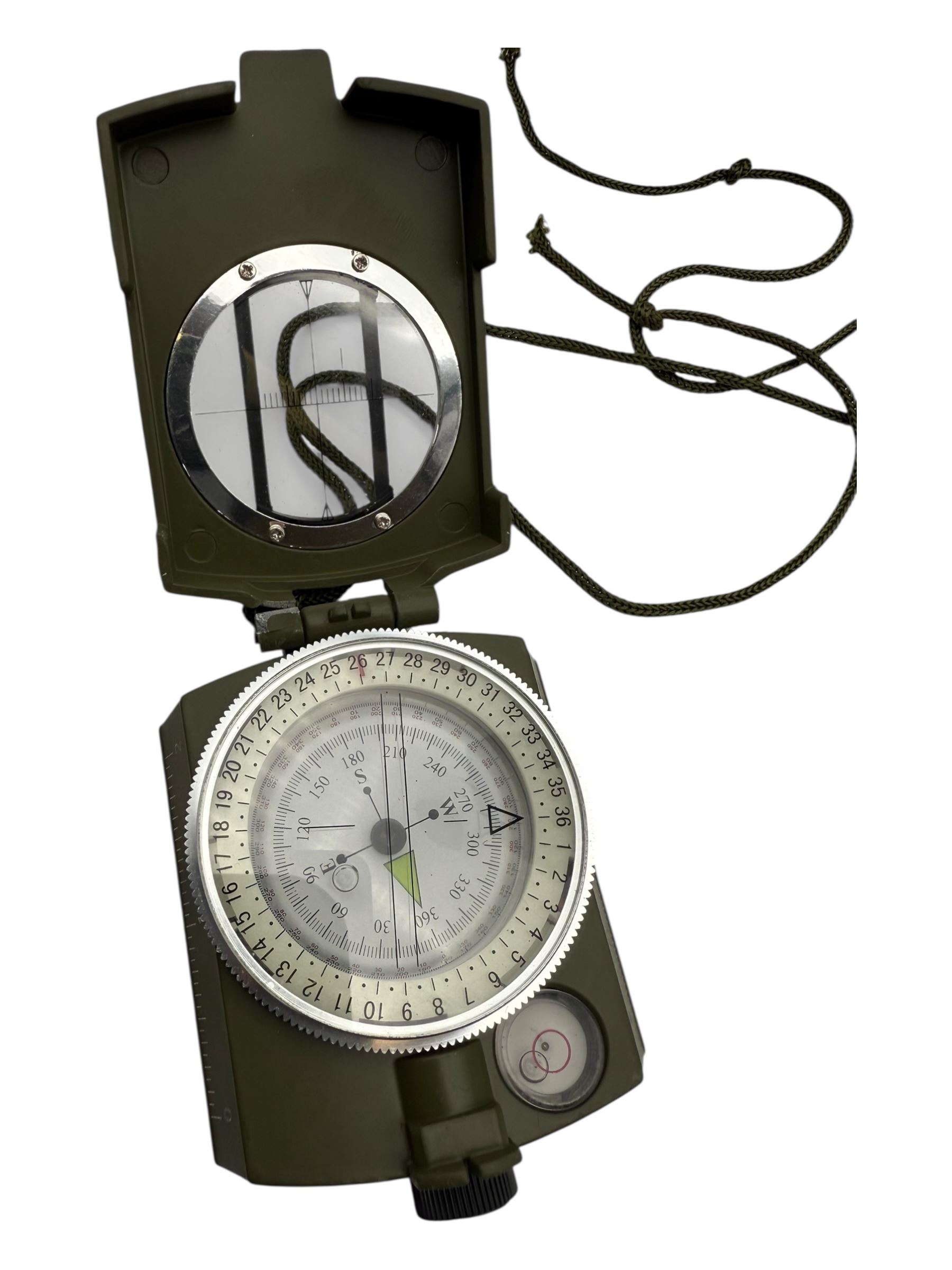Trough compass and two other modern hand held compasses, compensated barometer, Smiths stop watch, Douglas combined protractor and parallel rule, etc