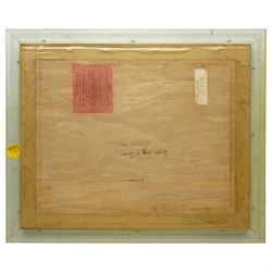 Edward William Stott (British 1859-1918): Flamingo's at the Watering Pool, pastel signed 30cm x 41cm