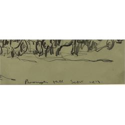 Frederick (Fred) Lawson (British 1888-1968): 'Brough Hill', pair pencil sketches titled and dated Sept. 1913, 16.5cm x 13.5cm (2)