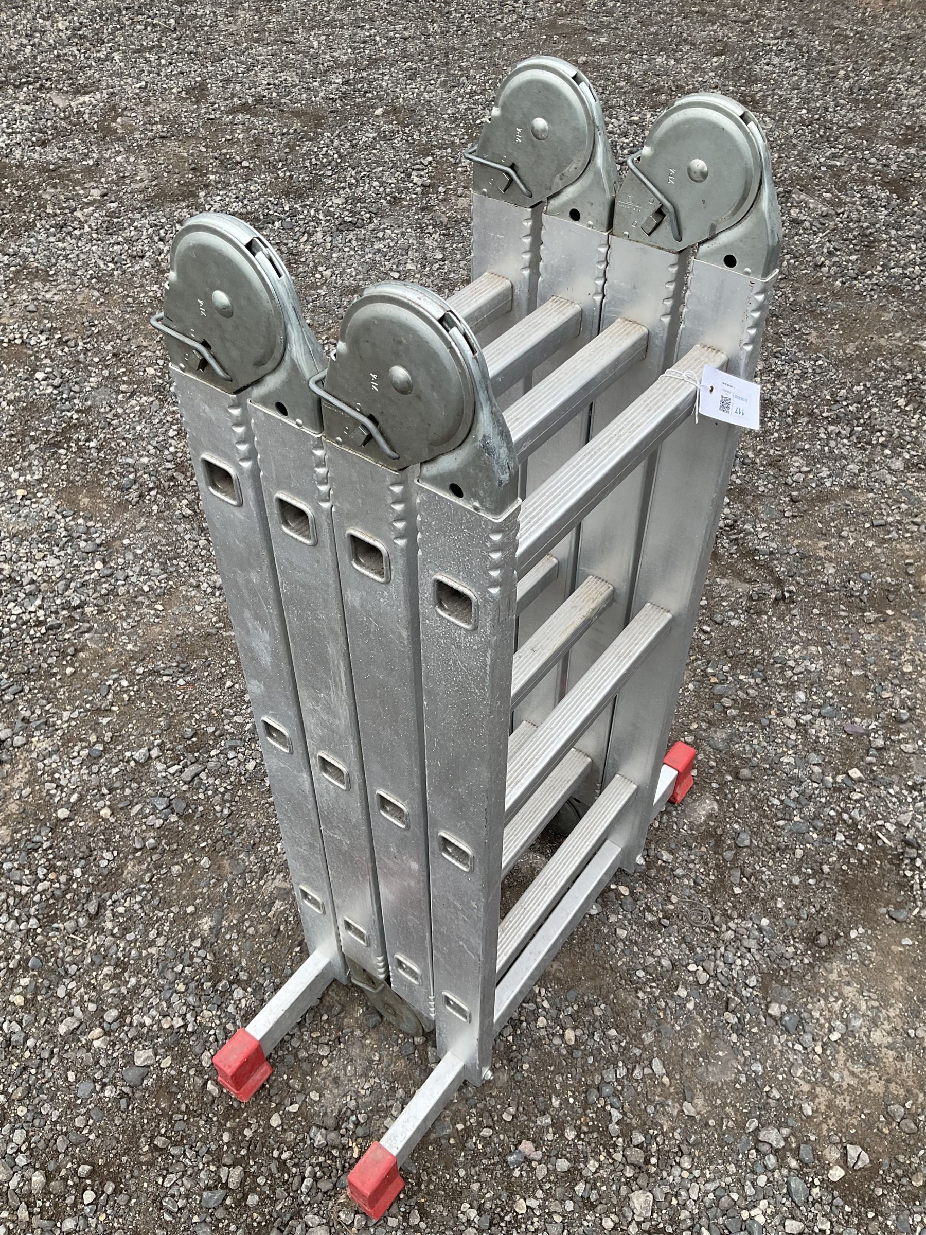 Four part multi purpose ladder, max permissible load - 150kg - THIS LOT IS TO BE COLLECTED BY APPOINTMENT FROM DUGGLEBY STORAGE, GREAT HILL, EASTFIELD, SCARBOROUGH, YO11 3TX