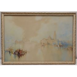 Stephen Frank Wasley (British 1848-1934): Venice, pair watercolours signed 34.5cm x 52cm