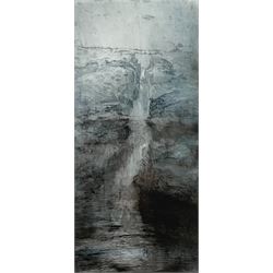 Paul Ritchie (Scottish 1948-): 'Sutherland Falls', limited edition colour etching signed in pencil and numbered 7/50, 30cm x 15cm 