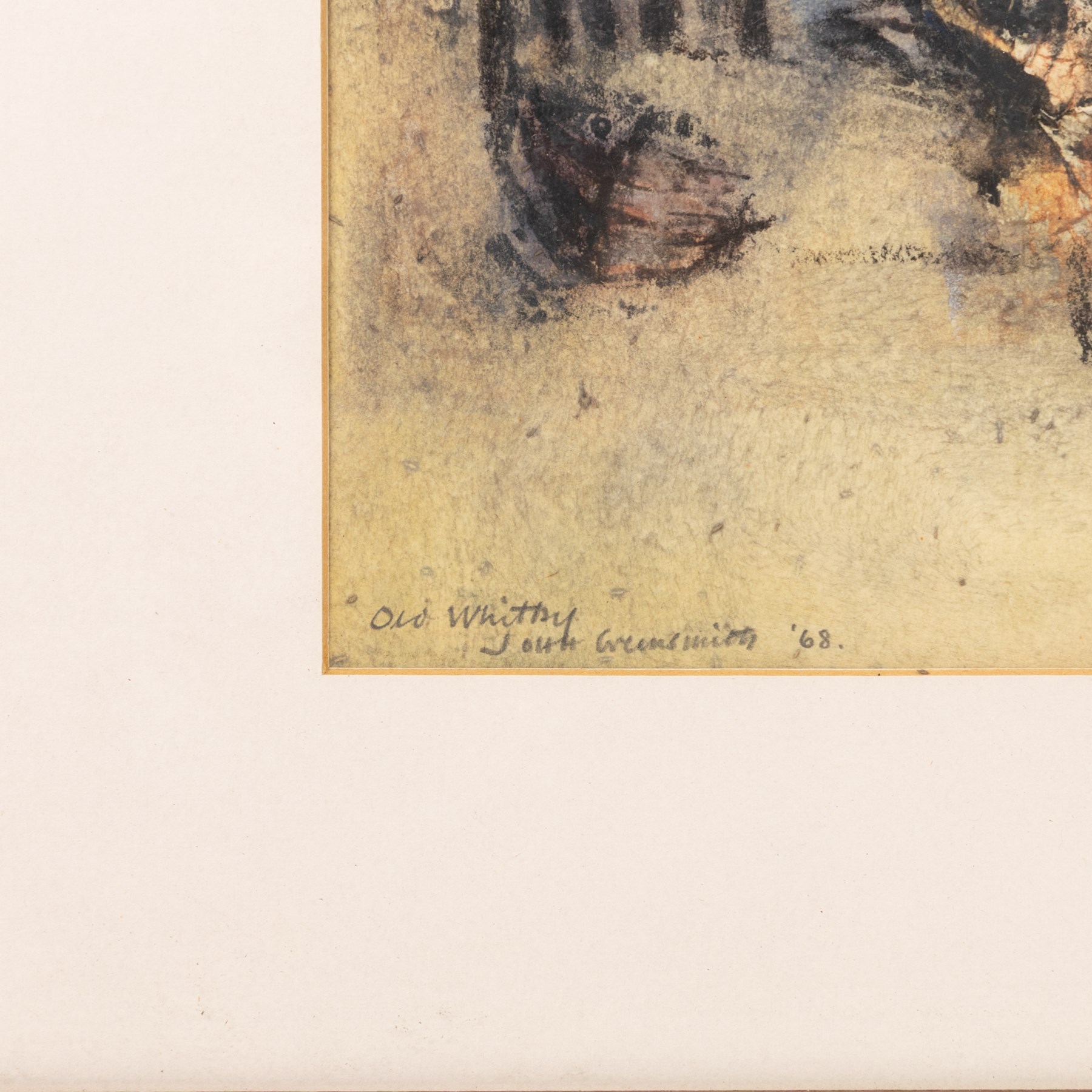 John Hiram Greensmith (Sheffield 1932-2021): 'Old Whitby', pastel signed titled and dated '68, 28.5cm x 37cm
