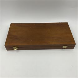 Danbury Mint sterling silver hallmarked stamp ingot set of twenty-five, housed in a fitted wooden case