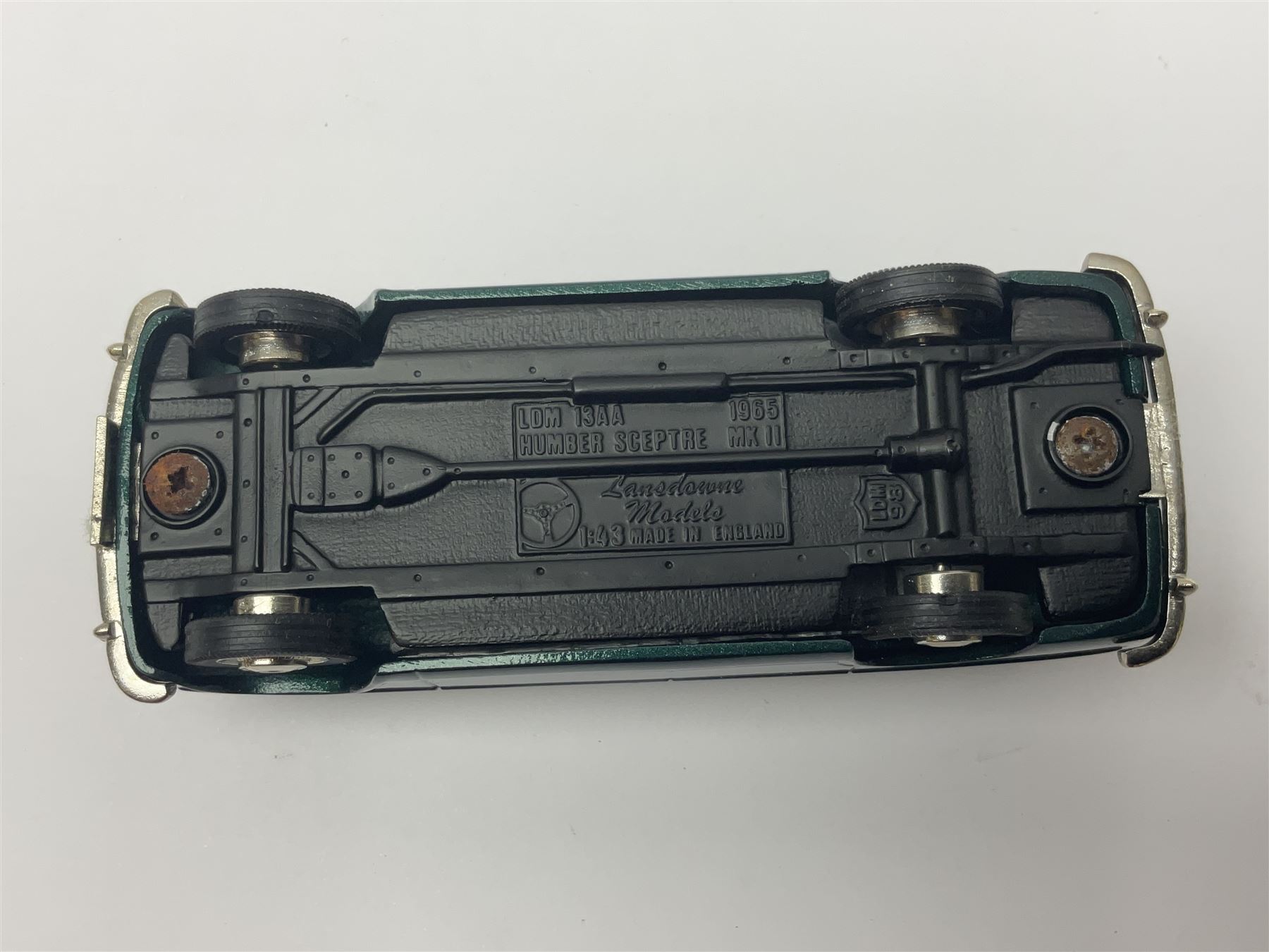 Three Lansdowne Models 1:43 scale models - 1965 Humber Sceptre MkII Four Door Saloon; 1970 Hillman Avenger 4-Door De Luxe (Firebrand Red); and 1945 Sunbeam Talbot Ten (Gunmetal Grey); all boxed (3)