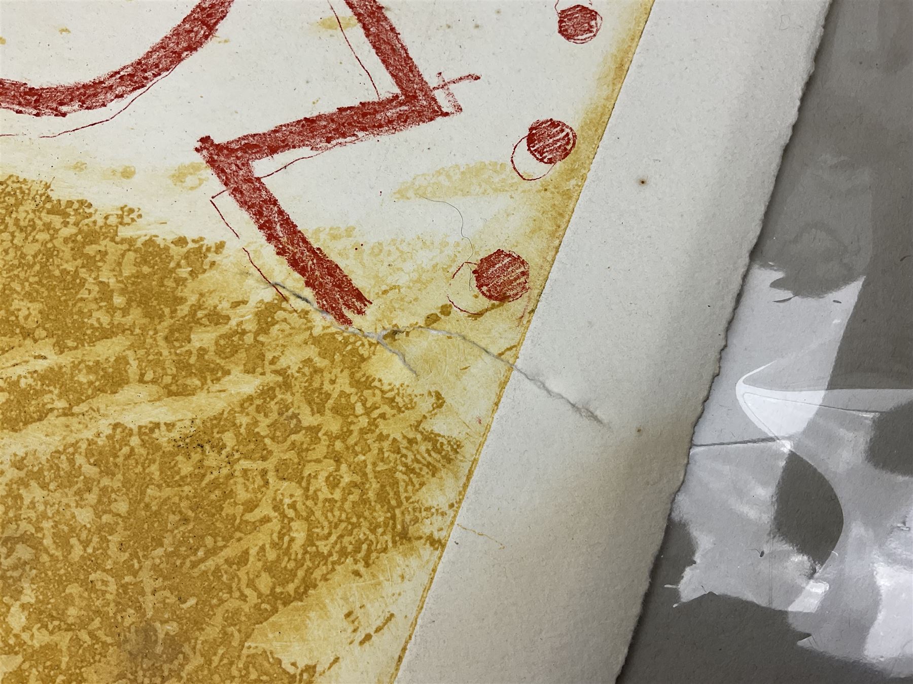 Joe Tilson (British 1928-2023): 'Proscinemi Tiryns', etching with aquatint, photo-lithograph and collage in colours on wove, signed dated 1977 and inscribed '2nd proof' in pencil 82cm x 59cm