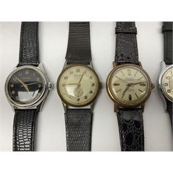 Two automatic wristwatches including Gerrard and Baronet and six manual wind wristwatches including Medana Tissot Seastar-Seven, Roamer, Eterna, Bakobe and Eastend Watch (8)