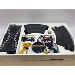 Scalextric - Scalextric 400 C587 set with March Ford 721 and JPS Formula One cars; Calibra Cup set with Motorsport Calibra and Old Spice Calibra; C8040 Track Extension Pack, Hump Back Bridge part-set and unassociated SuperSlot 1:32 scale die-cast Williams-Toyota FW29 unassembled car in four blister packs 