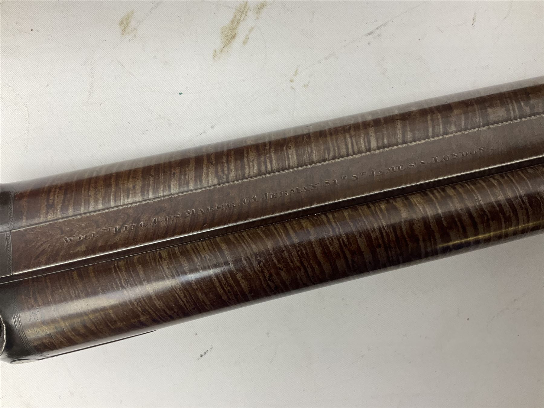 William Ling of London 15-bore double barrel side-by-side percussion shotgun, No.168, the 74cm (29