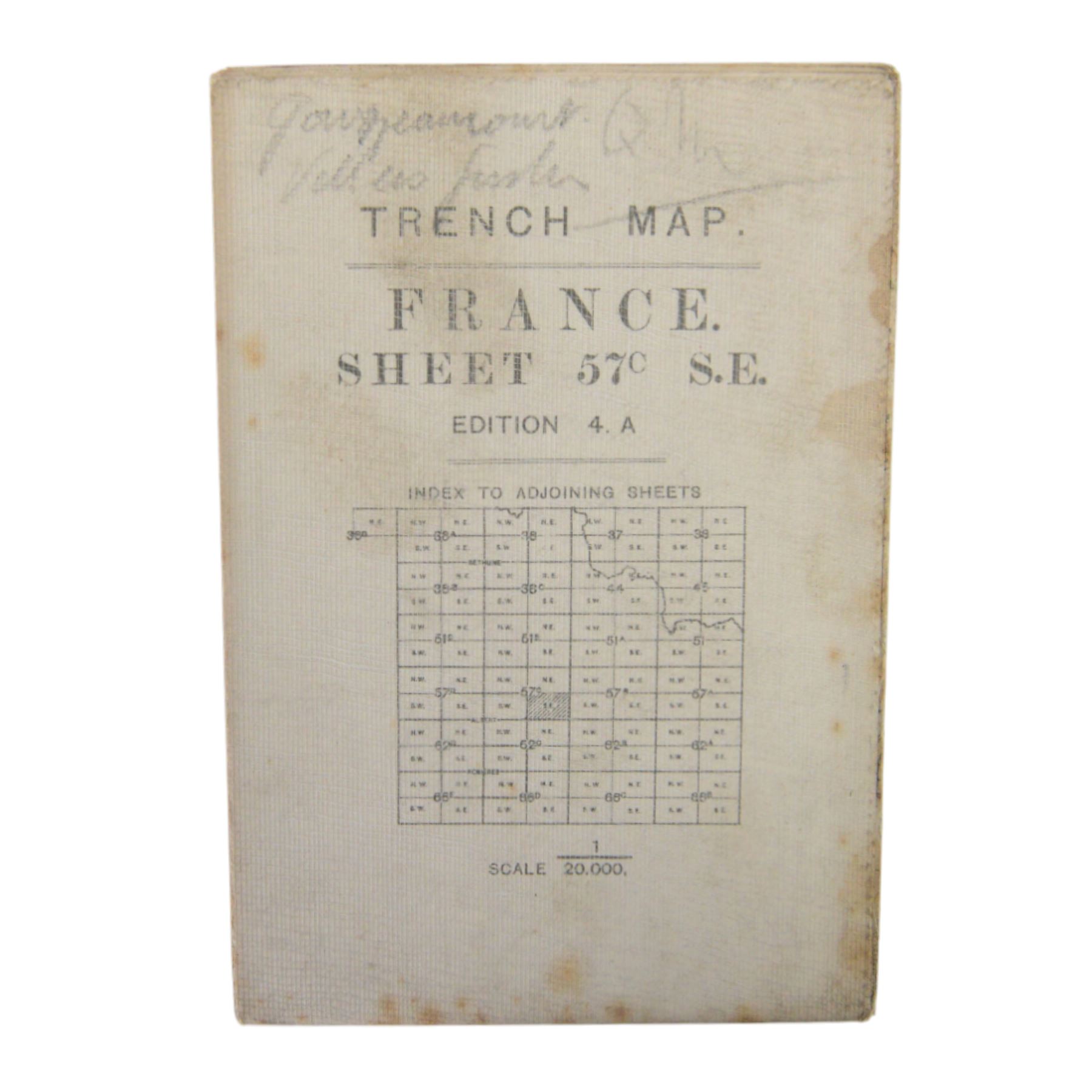 Collection WWI maps, including Trench maps for Villers-Guislain, France and Belgium
