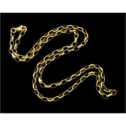 9ct gold cable link chain necklace, hallmarked