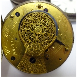 Victorian pair cased pocket watch by W. Hill, Whitby No.7008, case by Vale & Rotherham (probably), Birmingham 1834, Waltham Mass silver pocket watch No.7519269 retailed by H. A Spiegelhalter, Whitby and a J. W Benson silver pocket watch (3)