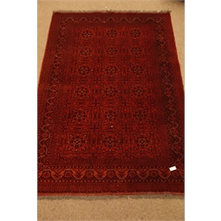  Afghan red and blue ground rug, Herati decorated field with repeating border, 298cm x 203cm  