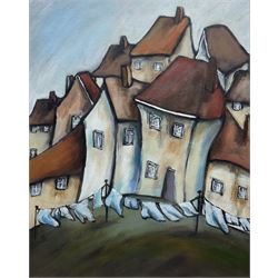 Lee McConville (British 1954-): 'Blue Monday', acrylic on canvas signed, titled verso 48cm x 38cm 