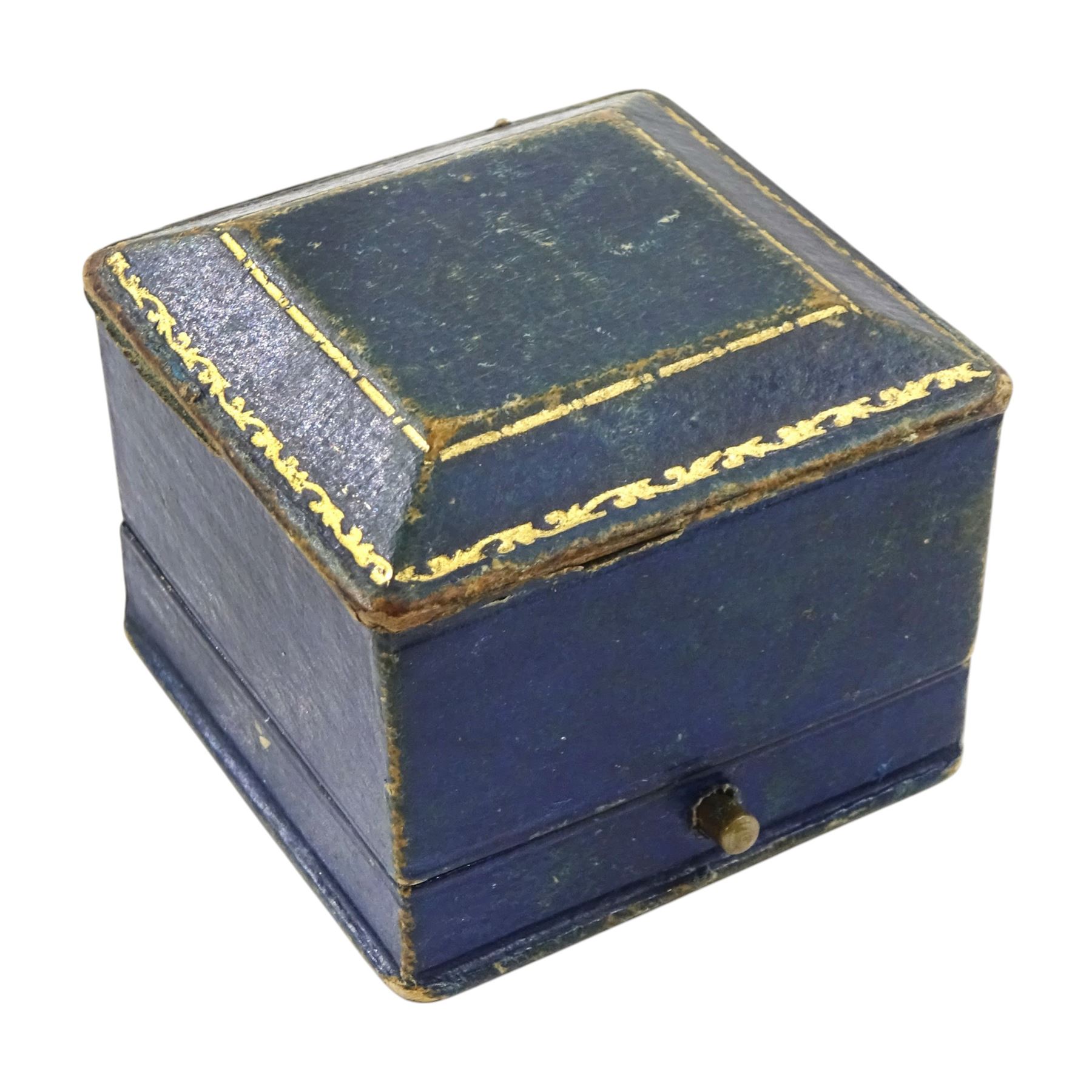 Late 19th / early 20th century platinum diamond ring, three old cut diamonds, in an openwork setting surrounded by further old cut diamonds, with pierced design shoulders, principal three diamonds total weight approx 1.45 carat, in a velvet and silk lined box by Selfridges