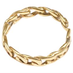 18ct gold chain link ring