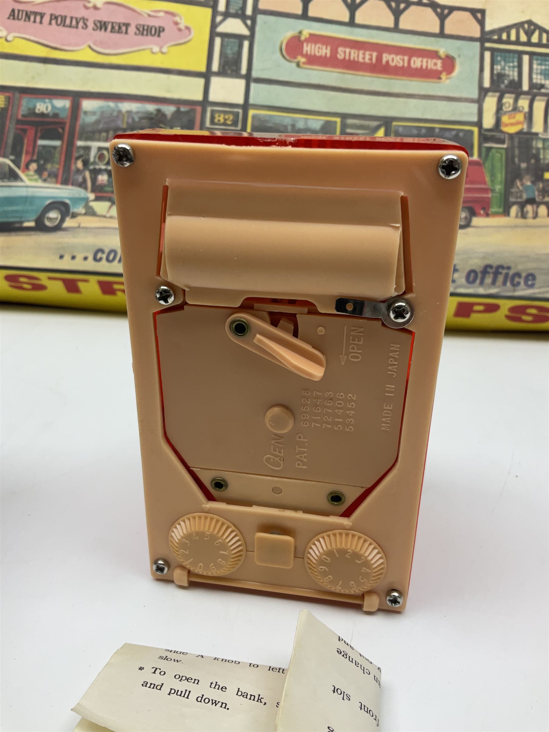 Berwick Toys High Street Shops layout with well-stocked sweet shop and post office; H.C.F. Build A Farm set; and Jukepet battery operated miniature jukebox; all boxed (3)