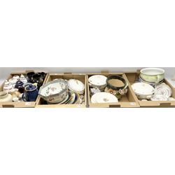 Group of ceramics, to include examples by Denby, Coalport, etc., Aynsley coffee cans and saucers, other dinner and tea wares, decorative plates, etc., in four boxes 