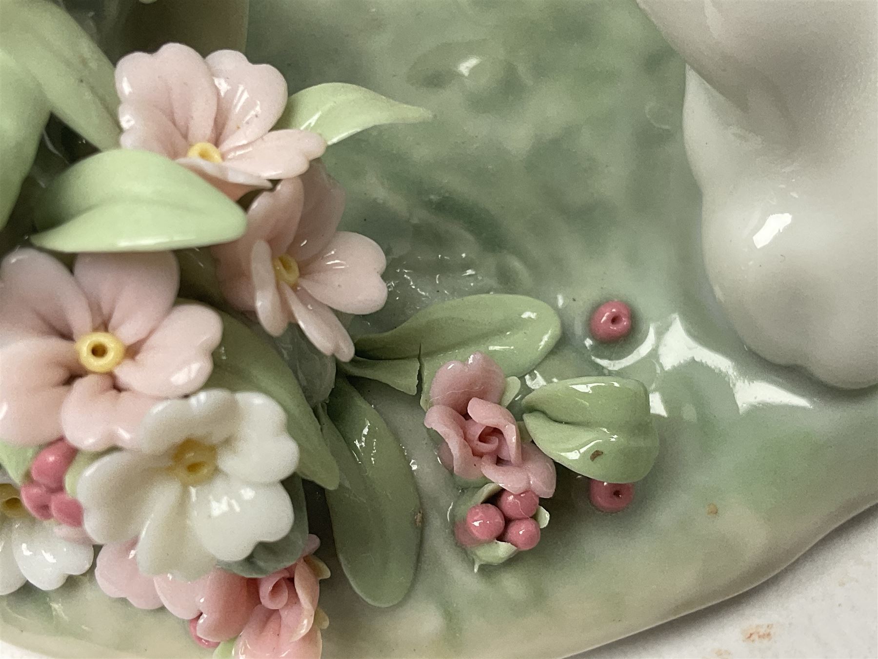 Six Lladro figures, comprising Naughty Dog no 4982, Best Friend 7620 and My Buddy no 7609, Kitty Confrontation no 1442, It Wasn't Me no 7672 and Rabbit Eating no 4772, three with original boxes, largest example H22cm