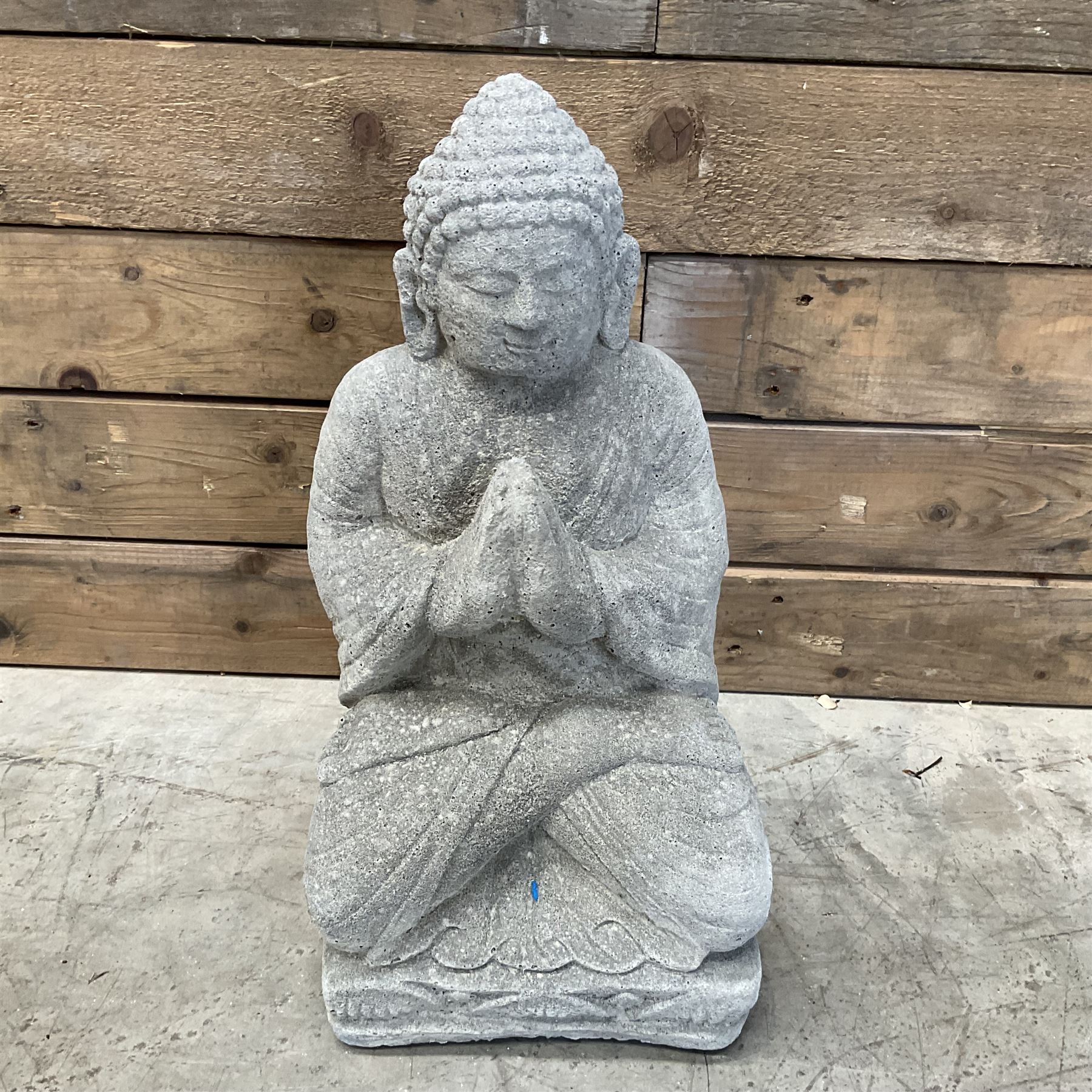 Cast stone garden figure - meditating Buddha