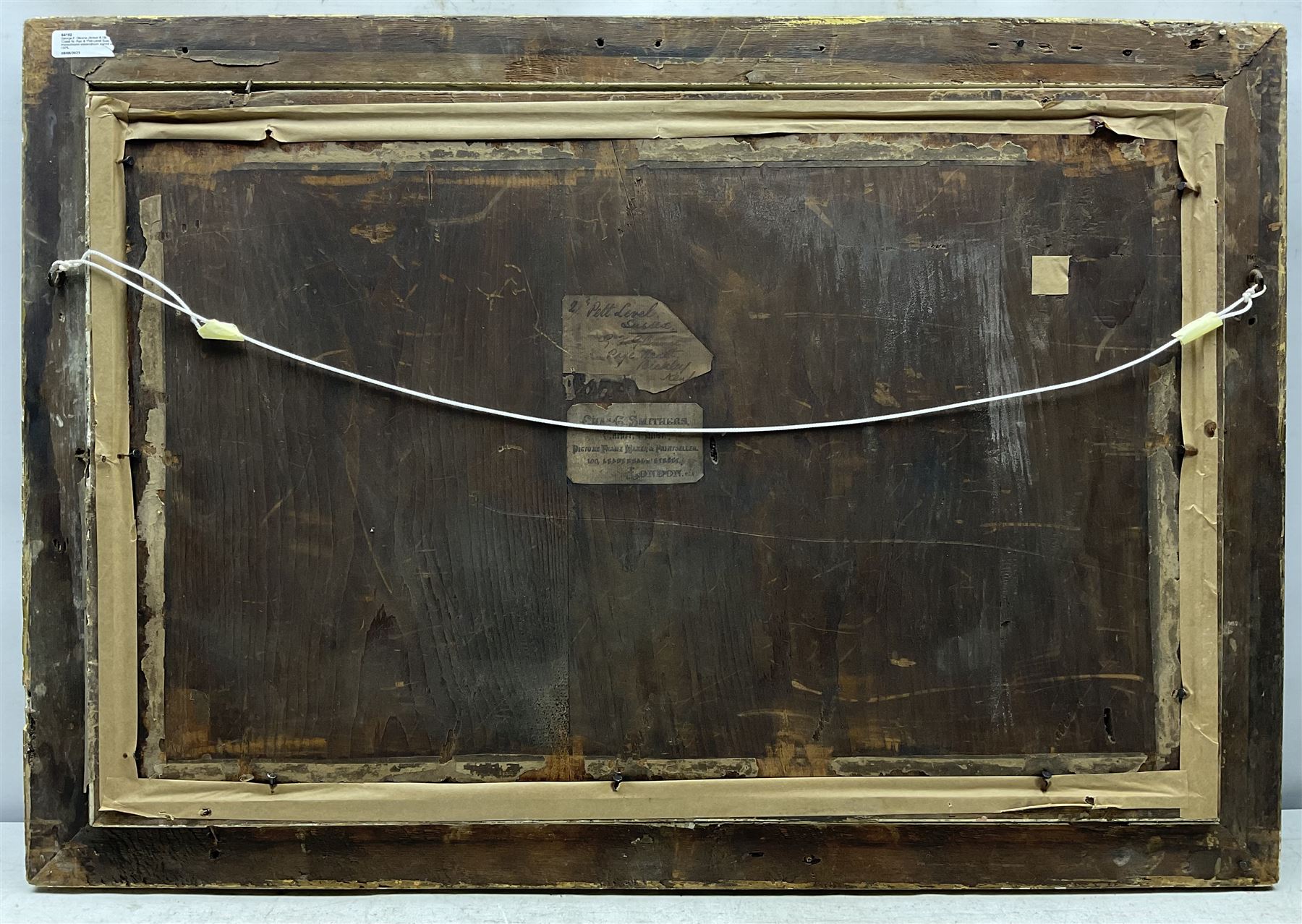 George F. Glennie (British fl.1861-1882): 'Coast Nr. Rye' & 'Pett Level Sussex',  pair monochrome watercolours signed and dated 1875, original title labels verso 24cm x 49cm (2)