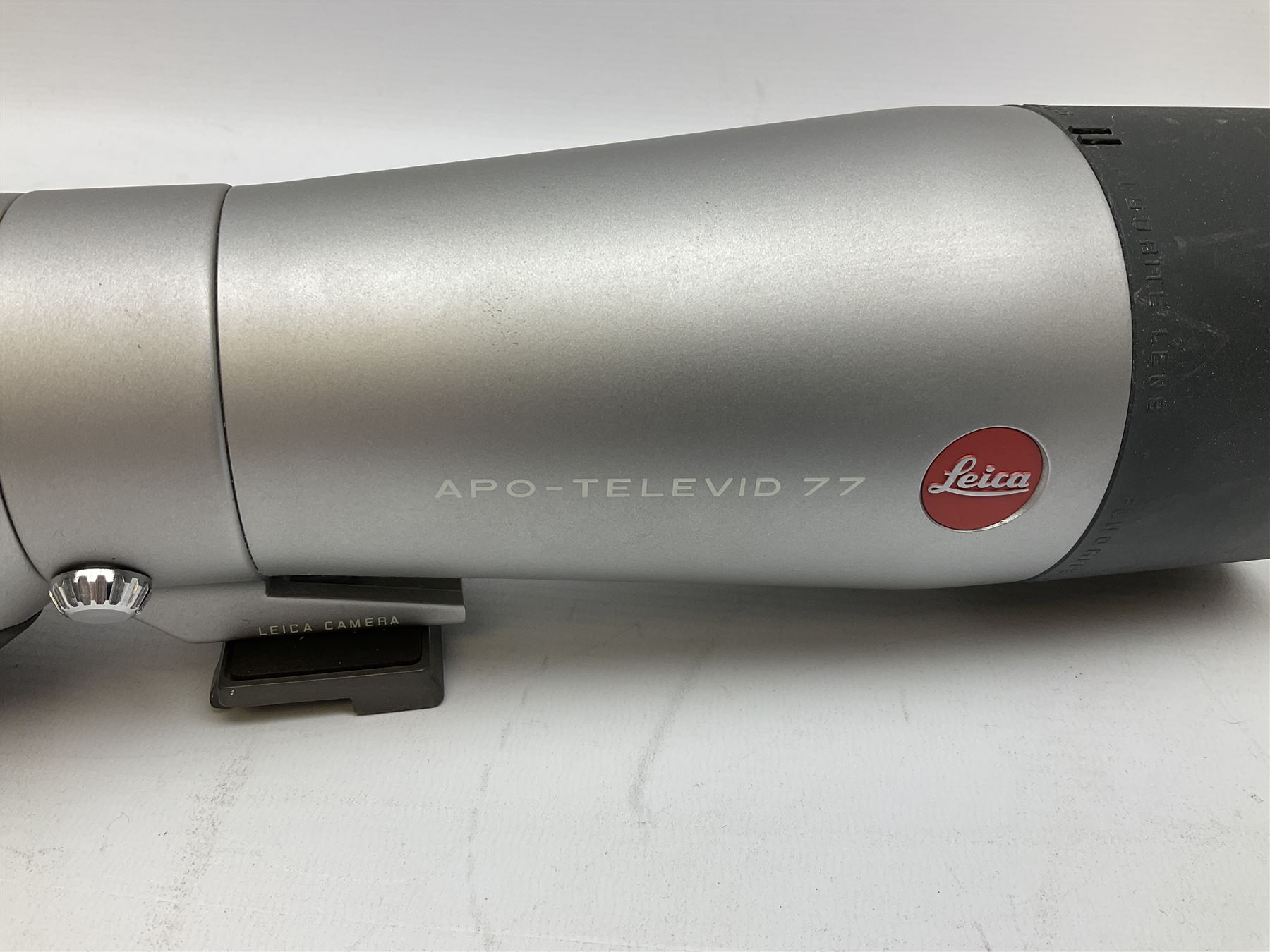 Leica APO-Televid 77 Spotting Scope,chrome, serial no. 2050411, with Manfrotto tripod, serial no. 190NAT2