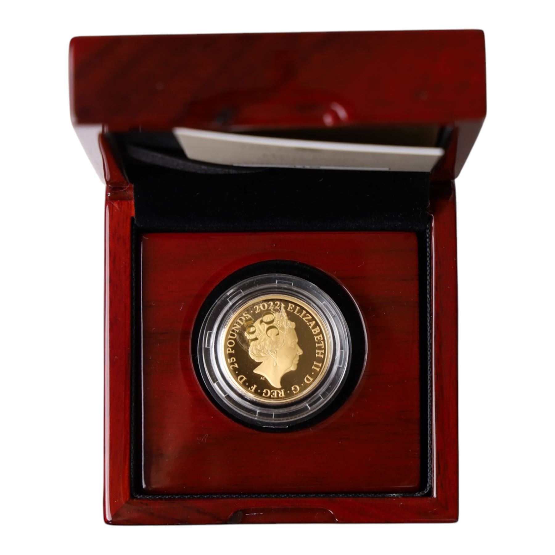 The Royal Mint United Kingdom 2022 'Harry Potter' quarter ounce fine gold proof twenty five pound coin, cased and boxed with certificate