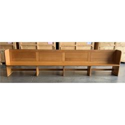 Early 20th century sycamore/oak church pew (image is a sample, each lot will vary slightly) - THIS LOT IS TO BE COLLECTED BY APPOINTMENT FROM DUGGLEBY STORAGE, GREAT HILL, EASTFIELD, SCARBOROUGH, YO11 3TX