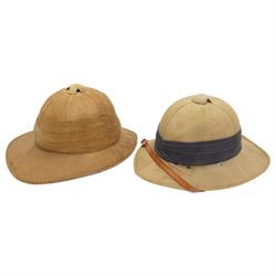 20th century military issue solar topee and one other (2)