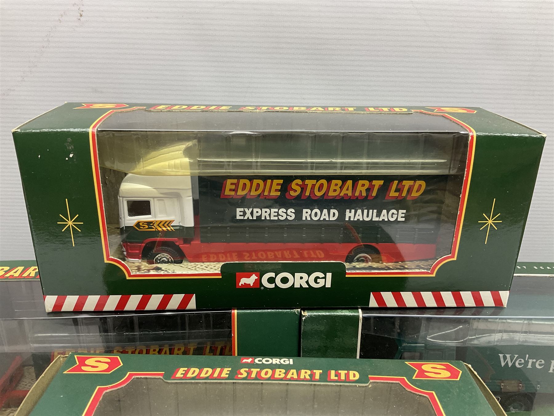Corgi Eddie Stobart - nine various lorries; nos. two x 59516, TY86705, CC86701, TY86805, 58304, 58401, 56702 & 58112; all boxed (9)