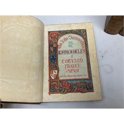 19th century and later leather bound books, to include Froissart, Sir John; Chronicles of England, France, Spain, Portugal, Scotland... two volumes London, 1812, Lyttleton, George: The History of England... two volumes London 1806, Clarke Adams; The Holy Bible, in six volumes, London 1836 and five other books 
