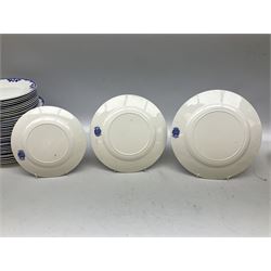 Burgess and Leigh Middleport pottery dinner wares decorated in the ‘Milford’ pattern, to include lidded tureens, graduated meat plates, dinner plates etc 