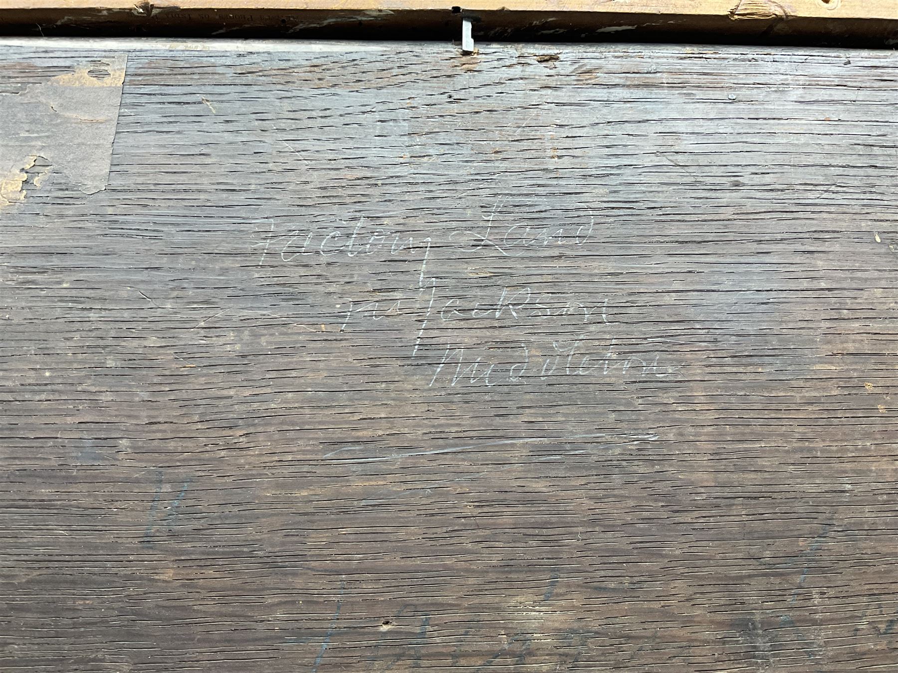 Frederick William Jackson (Staithes Group 1859-1918): 'Factory Land', oil on panel, signed and titled verso 31cm x 38cm