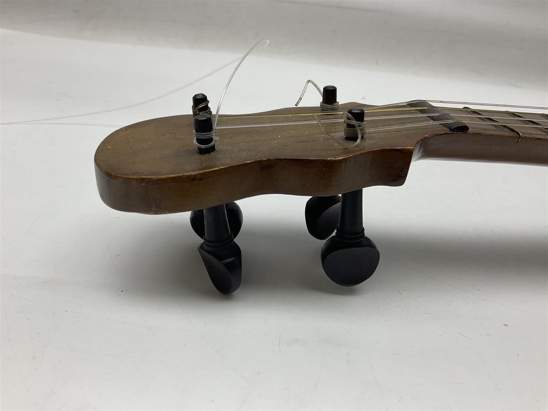 Trumelo BMI banjo ukulele no.3013 L58cm; in soft carrying case; and Kapok Brand guitar shaped ukulele L51cm (2)