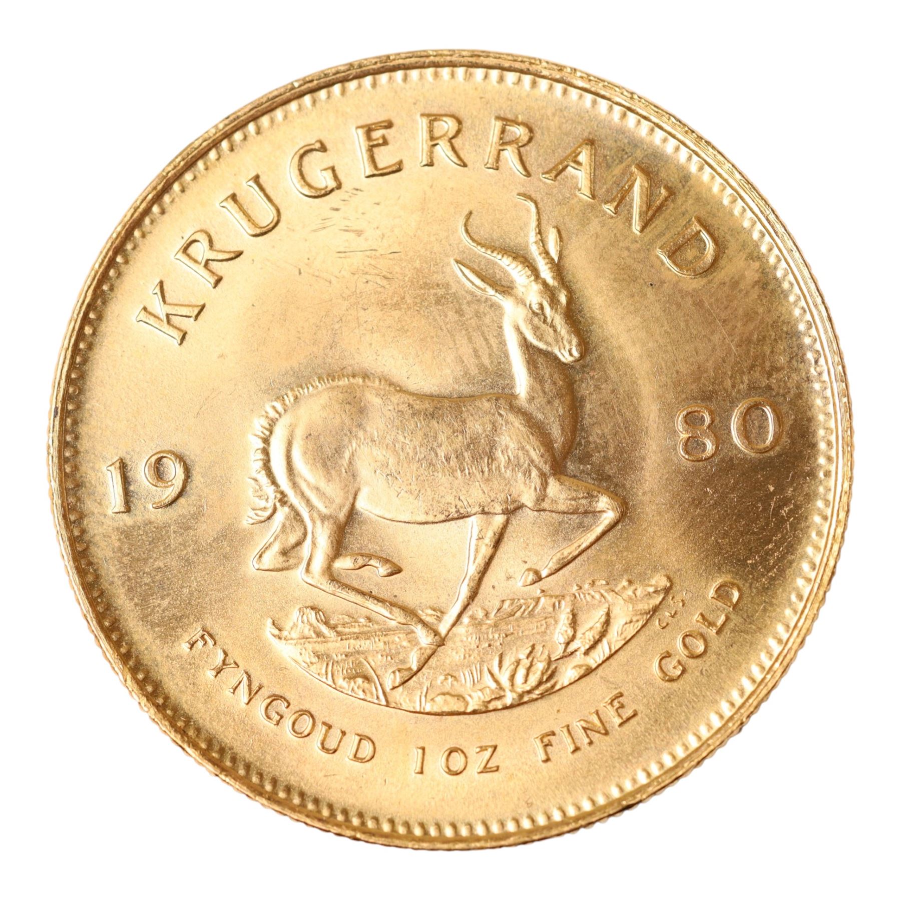 South Africa 1980 one ounce fine gold Krugerrand coin
