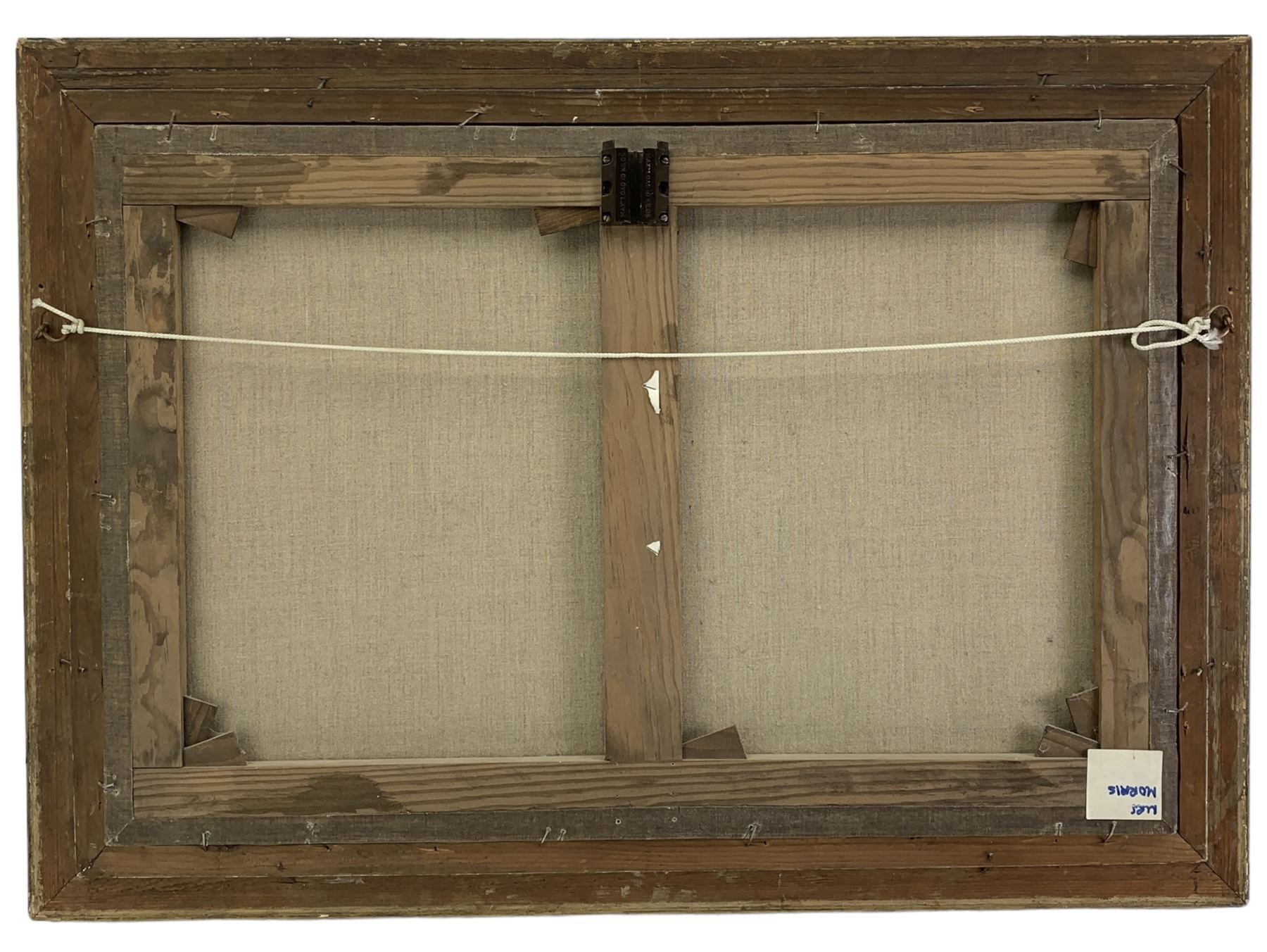 L Richards aka David Sherrin (British 1868-1940): Country Paths at Dawn, tryptic oils on canvas max 50cm x 75cm (3)