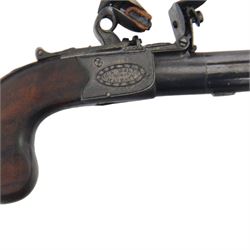 Flintlock ladies muff pistol, circa 1800, with smooth bore screw barrel, lock inscribed Grierson London, Gun Maker to His Majesty  