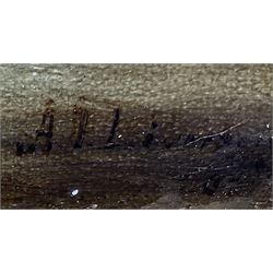 A J Vickers ?? (19th/20th century): Village Street Scenes, pair oils indistinctly signed and dated '09 one indistinctly titled 19cm x 29cm (2)