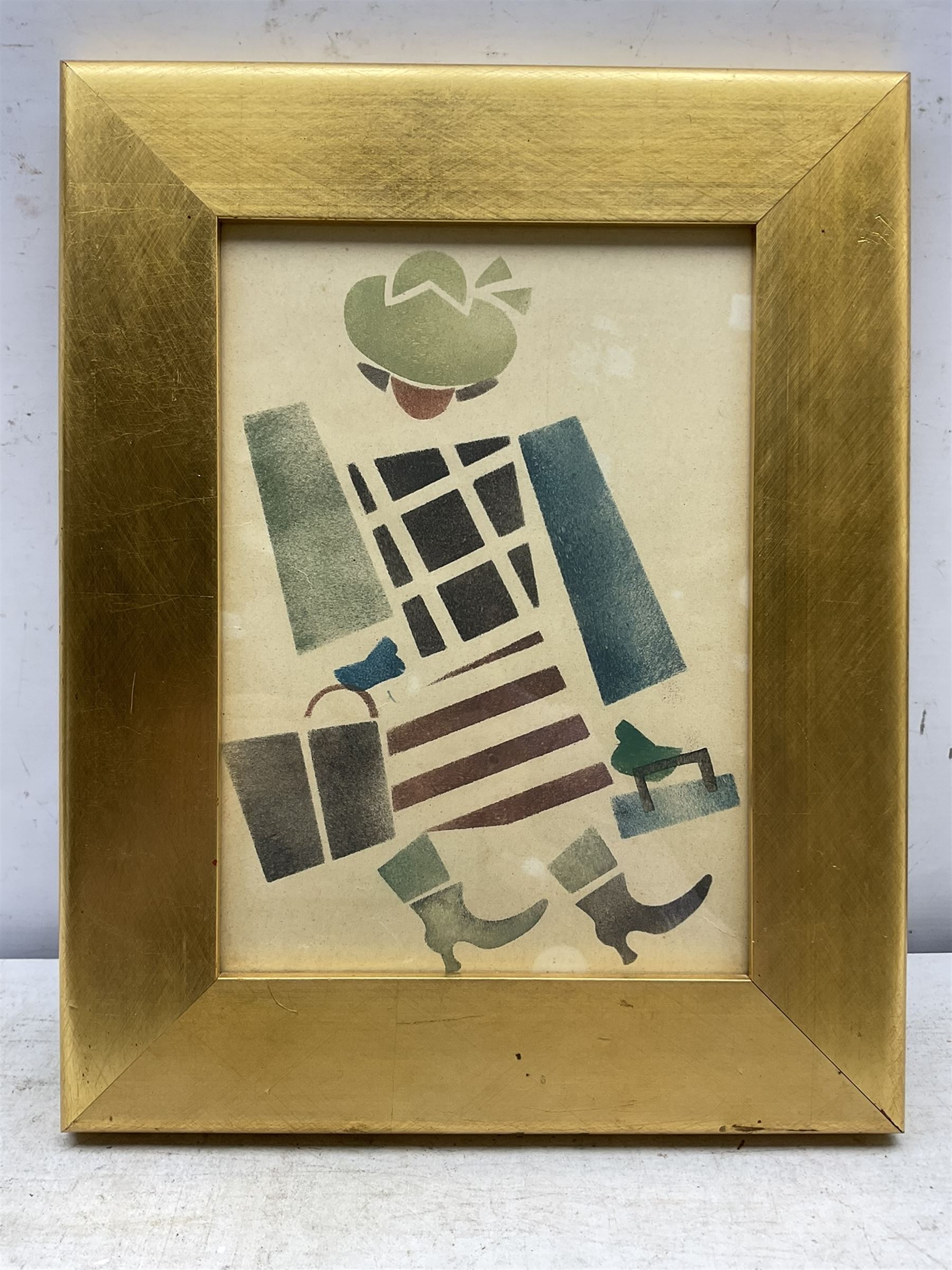 Vladimir Vasilyevich Lebedev (Russian 1891-1967): Walking Lady, lithograph 20cm x 28cm