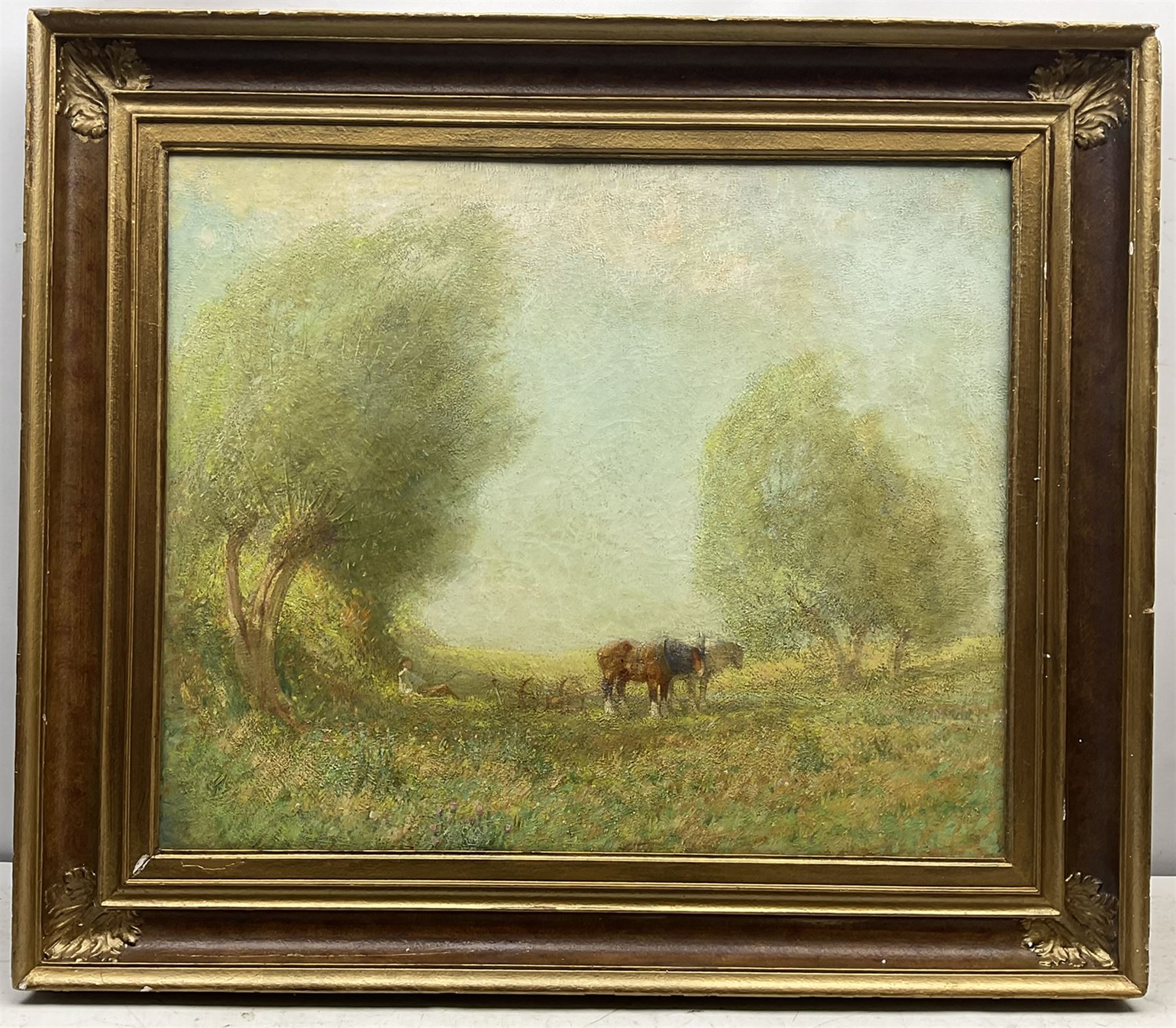 Lindsay Grandison MacArthur (Scottish 1873-1956): 'Summer Sunshine', oil on canvas, signed and titled on label verso, with James Bourlet & Sons label 62cm x 75cm