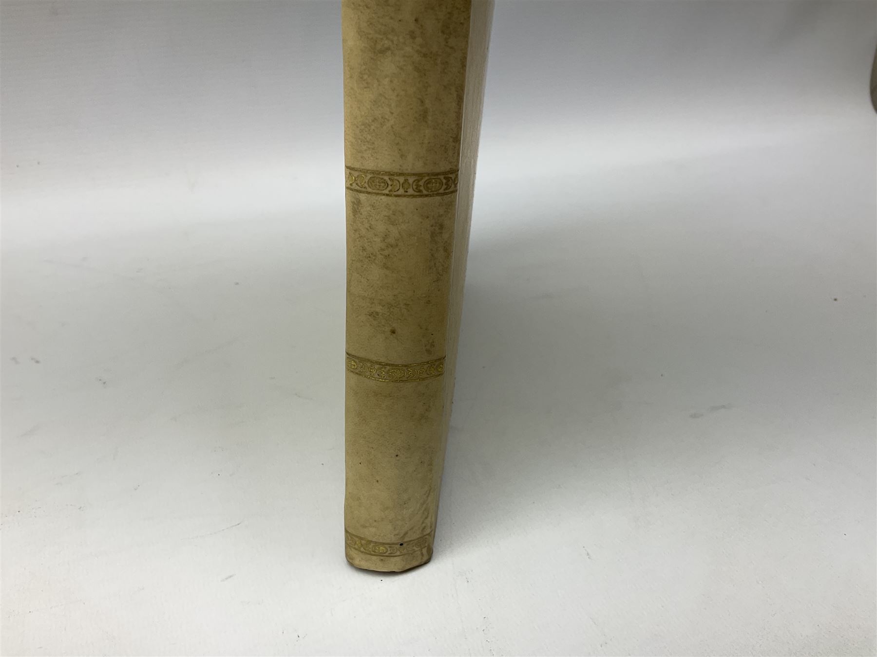 Zacha Riae Episcopi Chrysopolita Ni, Uiri Suo Tempore Celeberrimi, In Unu Ex Quatuor Fiue De Concordia Evangelistarum, Libri Quatuor, Iam Nunc Primu Typis Excusi .... 1535 Eucharius Ceruicornus Excudebat. Title page with border of engraved figures. Later full vellum binding.