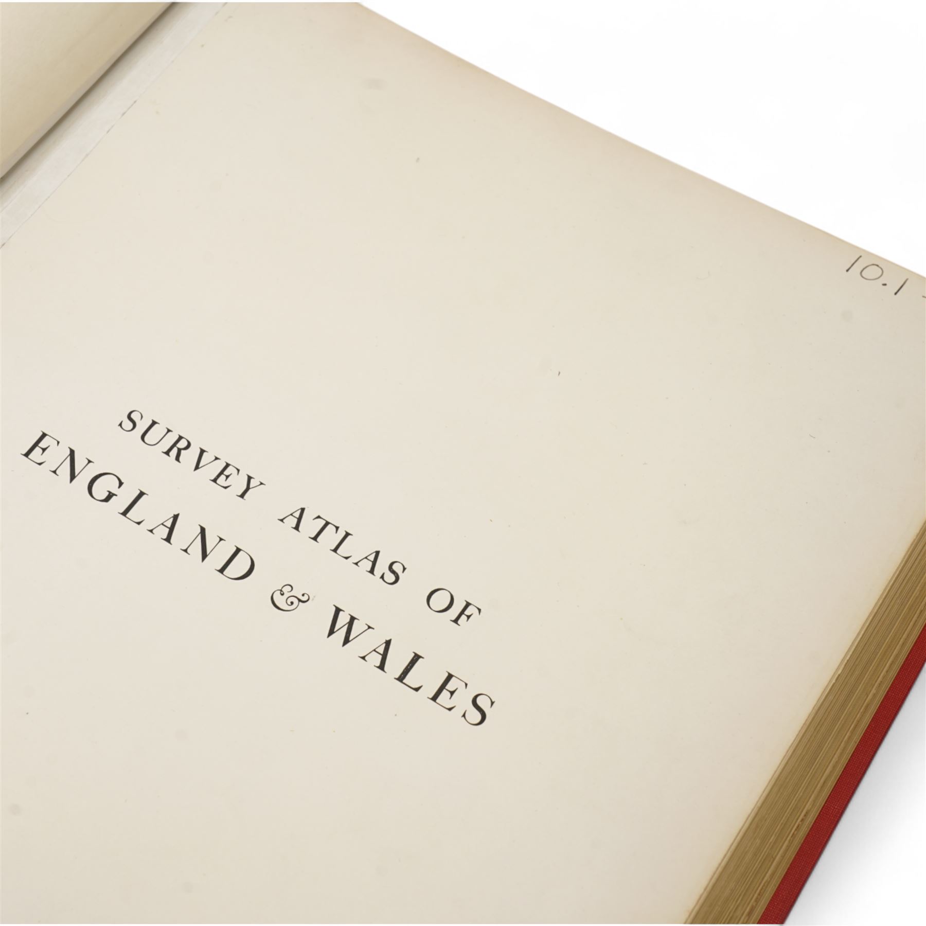 J.G. Bartholmew -  'Survey Atlas of England & Wales'.produced under the patronage of the Royal Geographical Society 1903, large folio in original boards