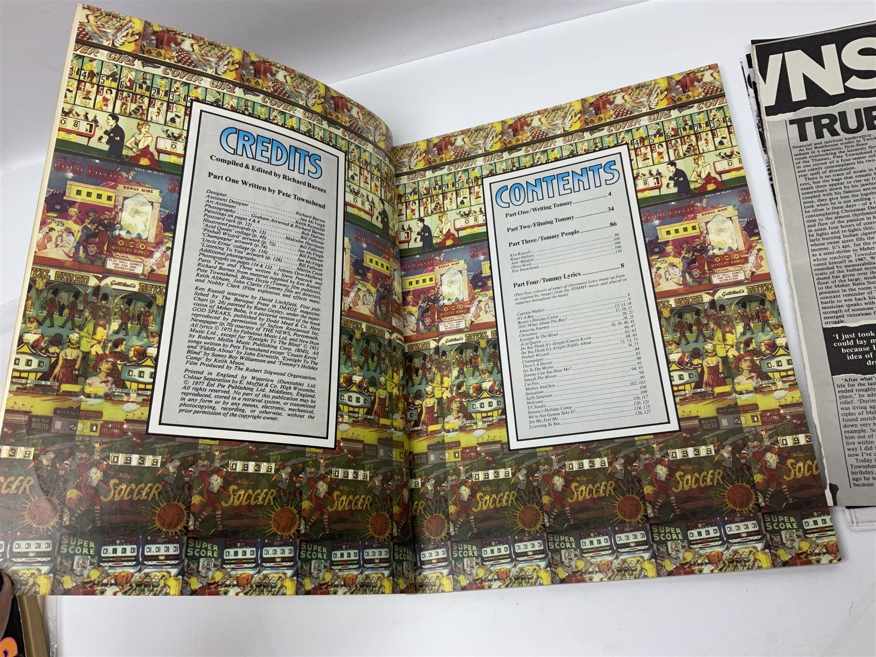 Pete Townshend 'The Who' - archive of correspondence with John Bycroft of Hull acknowledging receipt of various song lyrics sent by him to Townshend 1977 - 1982; comprising eighteen letters on varying letter heads including personalised; embossed; The Boathouse Ranelagh Drive Twickenham; No.2 The Embankment Twickenham; and Eel Pie Music; there are two undated manuscript letters signed Pete; and sixteen typed letters either signed Pete Townshend (3), Pete (4), Judi (Waring), Lin (Gibson) or Carla Rankine; together with The Story of Tommy by Richard Barnes and Pete Townshend and two other books on The Who.