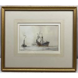 David C Bell (British 1950-): Hull Trawler 'Kingston Diamond', watercolour signed and dated '95, 15cm x 23cm