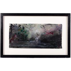 Kane Cunningham (British 1961-): 'Storm Ali - Borrowdale', watercolour, signed and titled verso 19cm x 41cm
