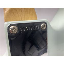 Fender Jaguar electric guitar, American Custom Shop vintage re-issue, probably in seafoam green, with tremolo arm, serial no.V1317106, L101cm; in American G&G Fender fitted hard case with paperwork