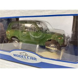 Model Car Group - three 1:18 scale models comprising Lada Niva, Citroen CX and Rover 3500; together with Kyosho Minicar Club 1:18 scale Mercedes Benz E-Class Sedan and Mattel Hot Wheels 1:18 scale TVR Speed 12; all boxed (5)