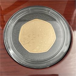 The Royal Mint United Kingdom 2022 'Alan Turing' gold proof fifty pence coin, cased with certificate